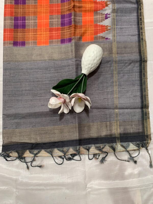 ORG GREY PALLU ORG GREY PALLU